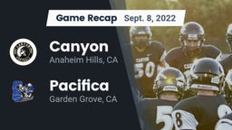 Recap: Canyon  vs. Pacifica  2022