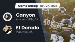 Recap: Canyon  vs. El Dorado  2022