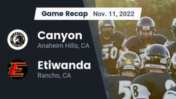 Recap: Canyon  vs. Etiwanda  2022