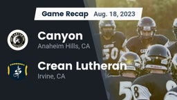 Recap: Canyon  vs. Crean Lutheran  2023