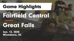 Fairfield Central  vs Great Falls  Game Highlights - Jan. 13, 2020