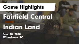 Fairfield Central  vs Indian Land  Game Highlights - Jan. 18, 2020