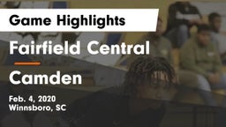 Fairfield Central  vs Camden  Game Highlights - Feb. 4, 2020