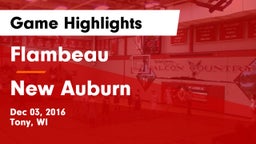 Flambeau  vs New Auburn Game Highlights - Dec 03, 2016