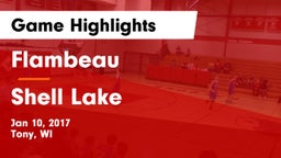 Flambeau  vs Shell Lake Game Highlights - Jan 10, 2017