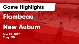 Flambeau  vs New Auburn Game Highlights - Jan 25, 2017