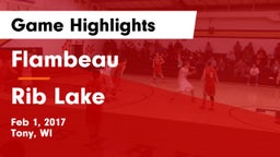 Flambeau  vs Rib Lake Game Highlights - Feb 1, 2017