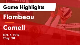 Flambeau  vs Cornell Game Highlights - Oct. 3, 2019