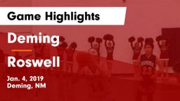 Deming  vs Roswell  Game Highlights - Jan. 4, 2019