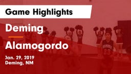 Deming  vs Alamogordo  Game Highlights - Jan. 29, 2019