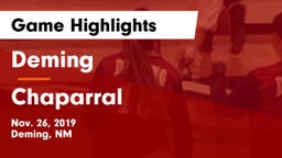 Deming  vs Chaparral Game Highlights - Nov. 26, 2019