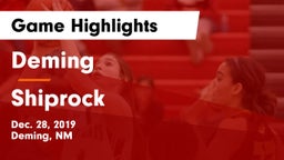 Deming  vs Shiprock Game Highlights - Dec. 28, 2019