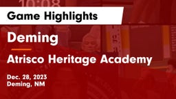 Deming  vs Atrisco Heritage Academy  Game Highlights - Dec. 28, 2023