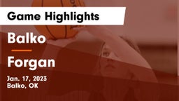 Balko  vs Forgan  Game Highlights - Jan. 17, 2023