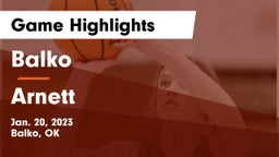 Balko  vs Arnett  Game Highlights - Jan. 20, 2023