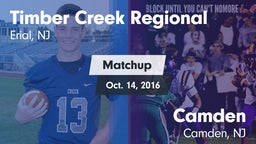 Matchup: Timber Creek vs. Camden  2016