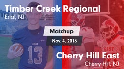 Matchup: Timber Creek vs. Cherry Hill East  2016
