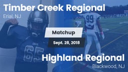 Matchup: Timber Creek vs. Highland Regional  2018