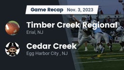 Recap: Timber Creek Regional  vs. Cedar Creek  2023