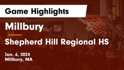 Millbury  vs Shepherd Hill Regional HS Game Highlights - Jan. 6, 2024