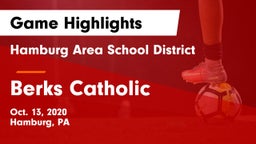 Hamburg Area School District vs Berks Catholic  Game Highlights - Oct. 13, 2020