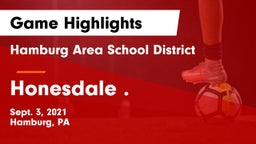 Hamburg Area School District vs Honesdale . Game Highlights - Sept. 3, 2021