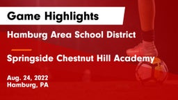 Hamburg Area School District vs Springside Chestnut Hill Academy  Game Highlights - Aug. 24, 2022