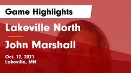 Lakeville North  vs John Marshall  Game Highlights - Oct. 12, 2021
