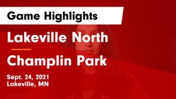 Lakeville North  vs Champlin Park  Game Highlights - Sept. 24, 2021
