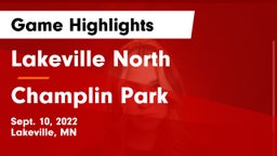 Lakeville North  vs Champlin Park  Game Highlights - Sept. 10, 2022