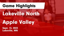 Lakeville North  vs Apple Valley  Game Highlights - Sept. 13, 2023