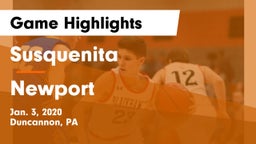 Susquenita  vs Newport  Game Highlights - Jan. 3, 2020