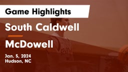 South Caldwell  vs McDowell   Game Highlights - Jan. 5, 2024