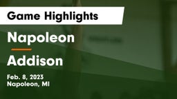 Napoleon  vs Addison  Game Highlights - Feb. 8, 2023