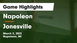 Napoleon  vs Jonesville  Game Highlights - March 2, 2023