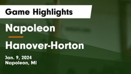 Napoleon  vs Hanover-Horton  Game Highlights - Jan. 9, 2024