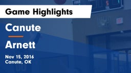 Canute  vs Arnett  Game Highlights - Nov 15, 2016