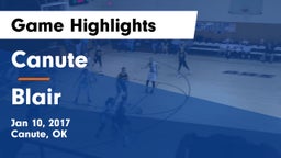 Canute  vs Blair Game Highlights - Jan 10, 2017