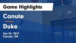 Canute  vs Duke  Game Highlights - Jan 24, 2017
