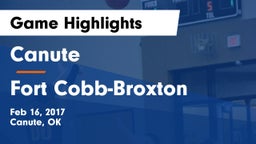 Canute  vs Fort Cobb-Broxton  Game Highlights - Feb 16, 2017