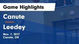 Canute  vs Leedey  Game Highlights - Nov. 7, 2017
