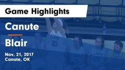 Canute  vs Blair Game Highlights - Nov. 21, 2017