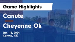 Canute  vs Cheyenne Ok Game Highlights - Jan. 12, 2024