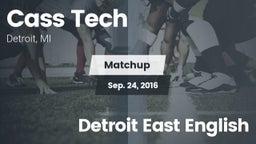 Matchup: Cass Tech High vs. Detroit East English 2016