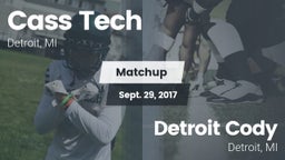 Matchup: Cass Tech High vs. Detroit Cody  2017