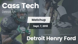 Matchup: Cass Tech High vs. Detroit Henry Ford  2018