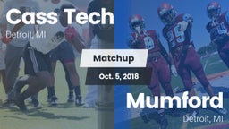 Matchup: Cass Tech High vs. Mumford  2018