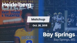 Matchup: Heidelberg High vs. Bay Springs  2018