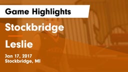 Stockbridge  vs Leslie  Game Highlights - Jan 17, 2017