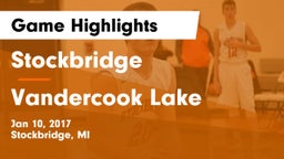 Stockbridge  vs Vandercook Lake  Game Highlights - Jan 10, 2017